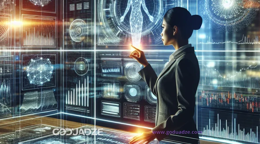 Illustration for the section "Innovations in Finance through Artificial Intelligence" in the article "TOP 6 AI Trends for Business Use in 2025"