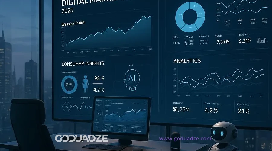 Illustration for the section ‘The Future of Digital Marketing in 2025’ in the article ‘TOP 6 Buzz Trends of 2025 in Digital Marketing for Business’